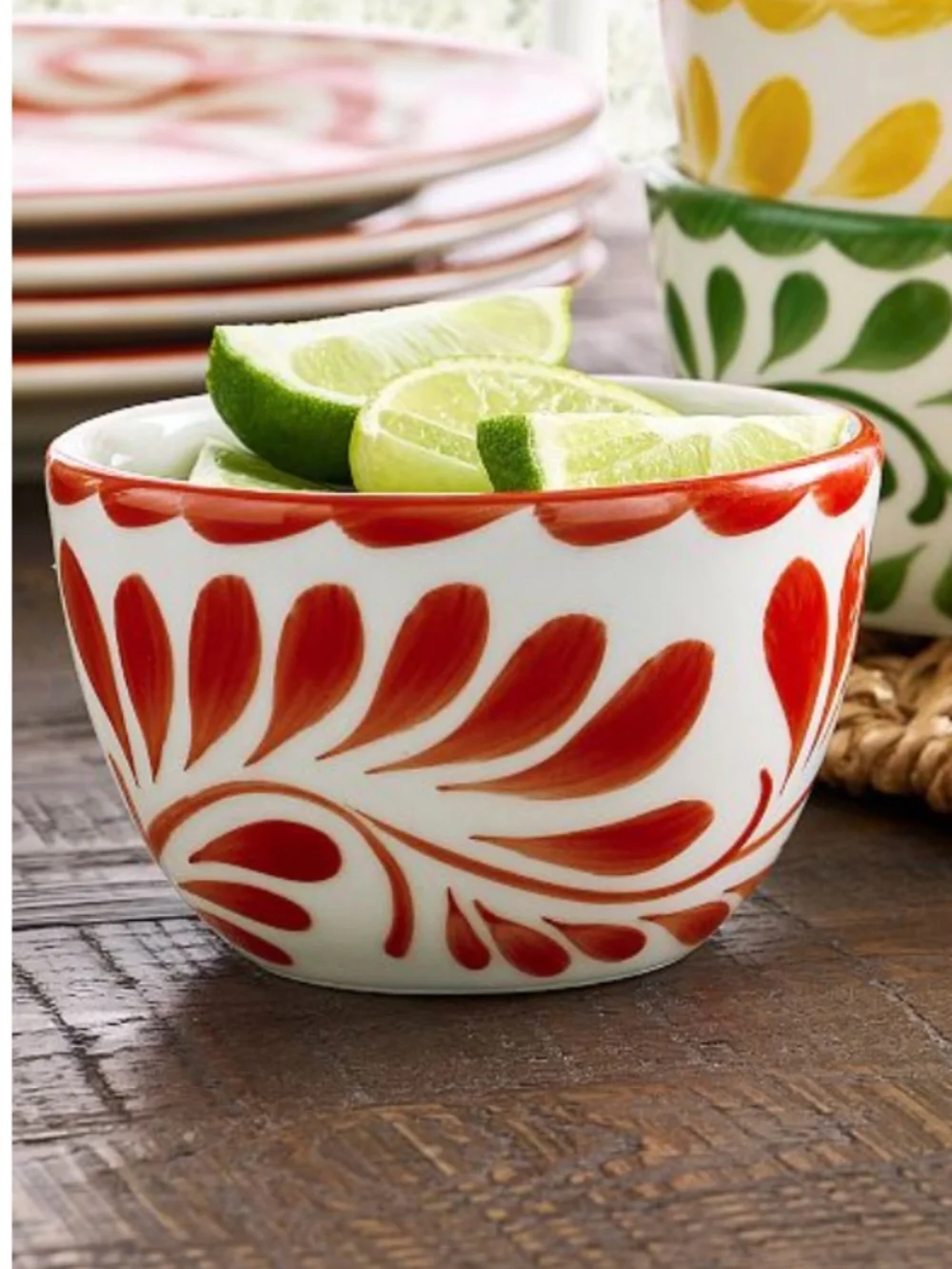 Pottery Barn | Puebla Porcelain Condiment Bowls | Set of two Red